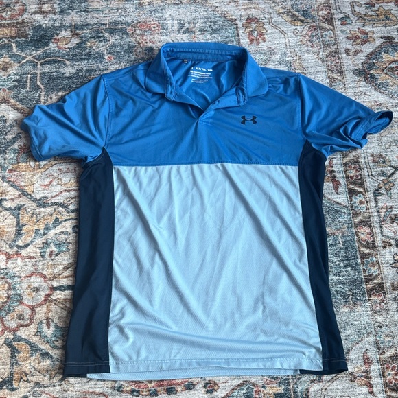 Under Armour Other - Under Armour Men's Color Block Blue Golf Polo Shirt